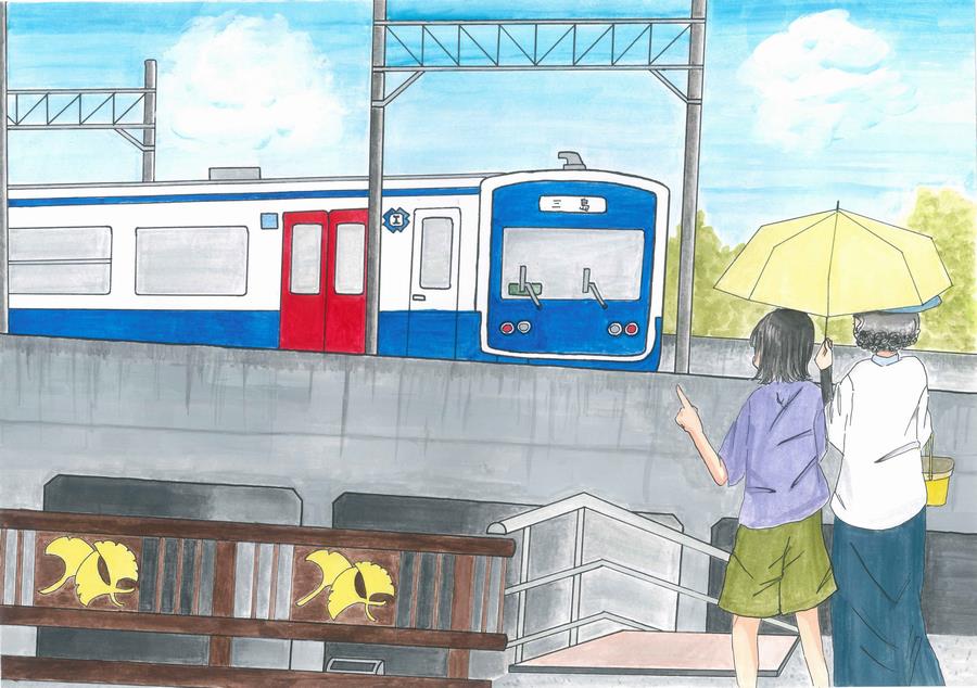 絵画展電車